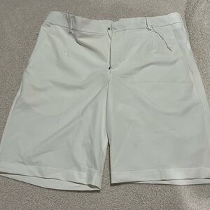 Nike Men's White Flat Front Shorts